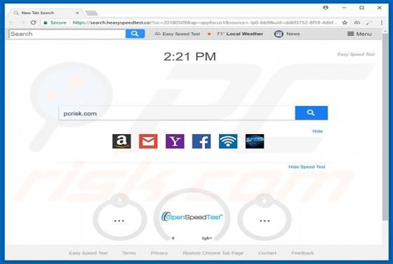 Search.heasyspeedtest.co Redirect