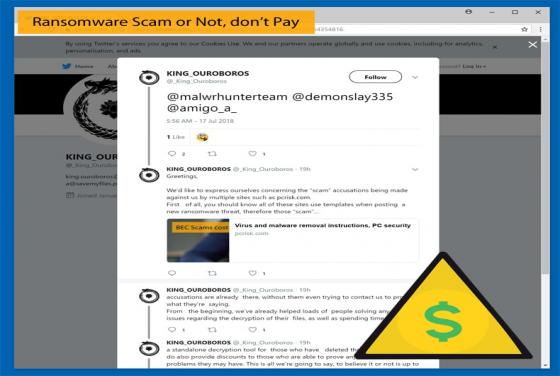 Ransomware Scam or Not, don’t Pay