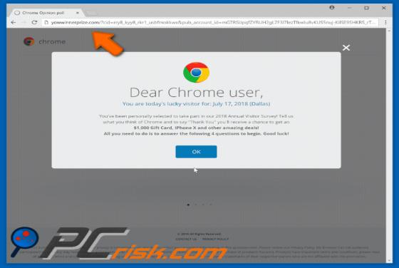 Yowwinnerprize.com POP-UP Redirect