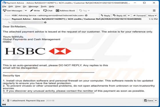 HSBC Email Virus