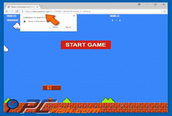Fastcanary.com POP-UP Redirect