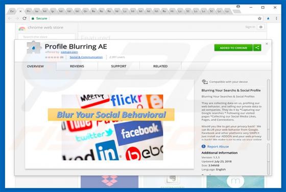 ProfileBlurrer Adware