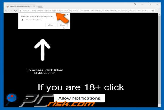 Browsersecurely.com POP-UP Redirect