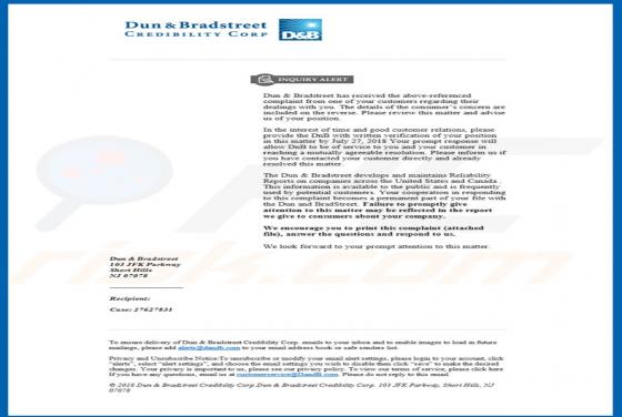Dun & Bradstreet Email Virus