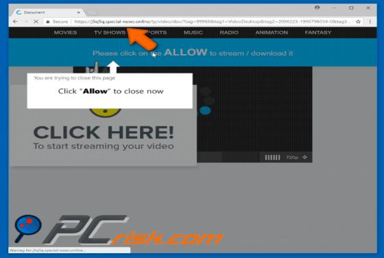 Special-news.online POP-UP Redirect