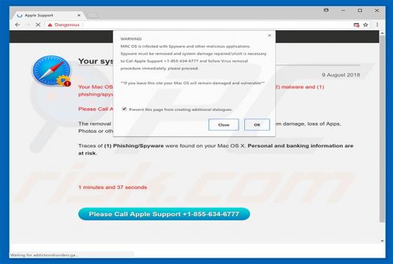 Phishing/Spyware Were Found On Your Mac POP-UP Scam (Mac)