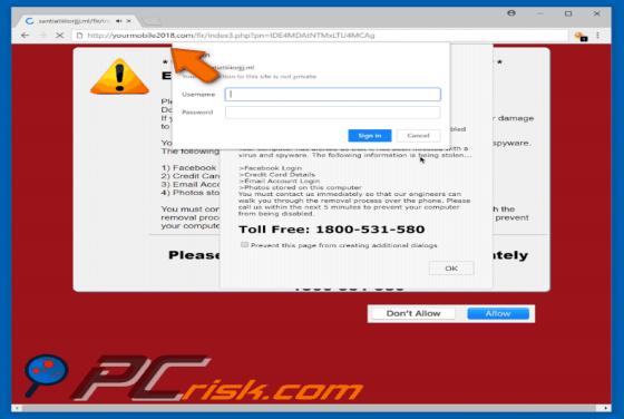 Yourmobile2018.com POP-UP Redirect