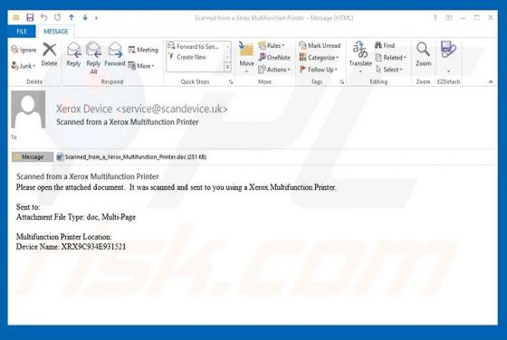 Xerox Printer Email Virus
