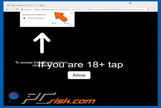 Alopoy.com POP-UP Redirect
