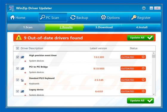 WinZip Driver Updater Unwanted Application