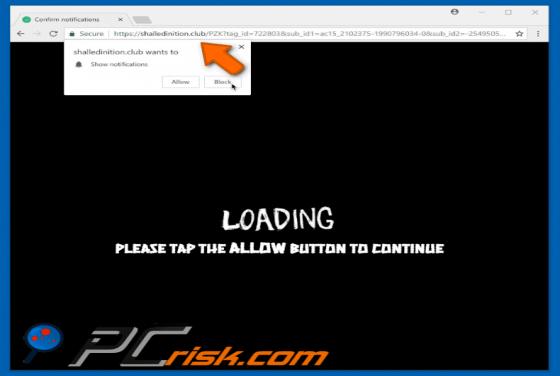 Shalledinition.club POP-UP Redirect