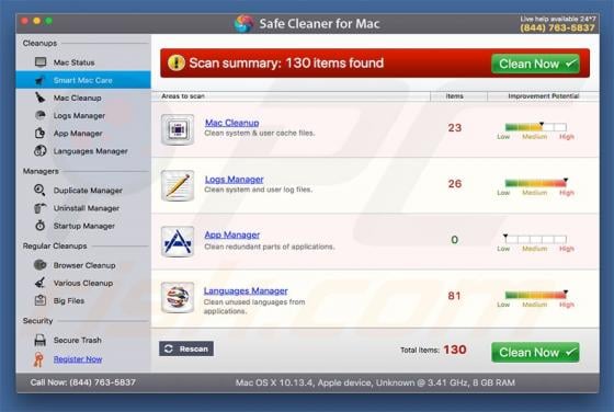 Safe Cleaner for Mac Unwanted Application (Mac)