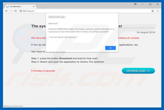 Found 4 Virus POP-UP Scam