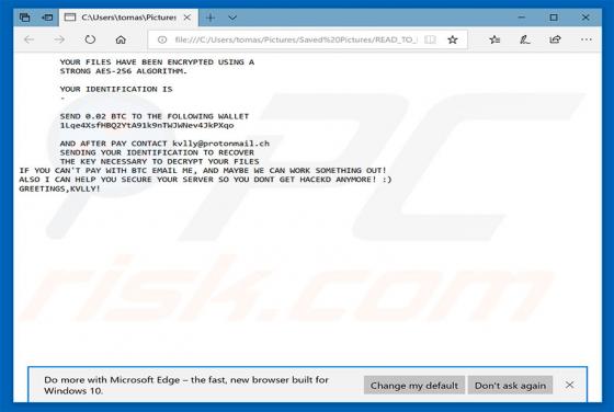 KVLLY Ransomware