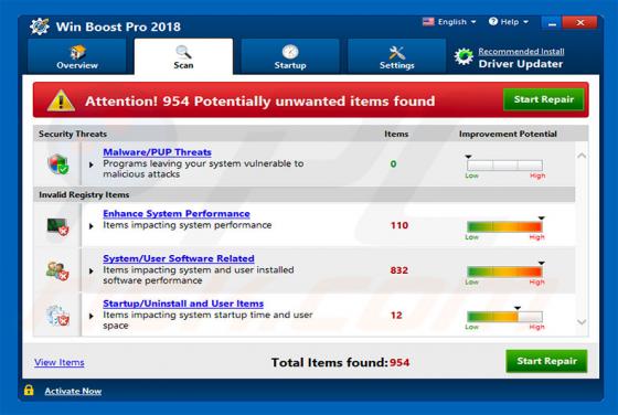 Win Boost Pro 2018 Unwanted Application