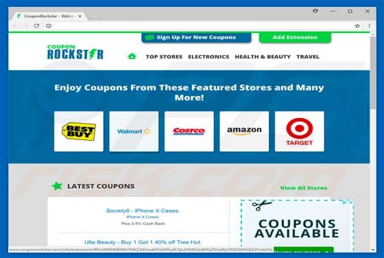 CouponRockstar Adware