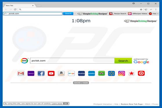 SimpleHolidayRecipes Toolbar