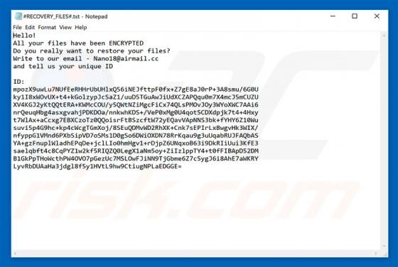 Nano Ransomware