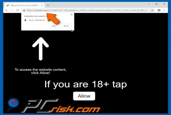 Crtmatix.com POP-UP Redirect