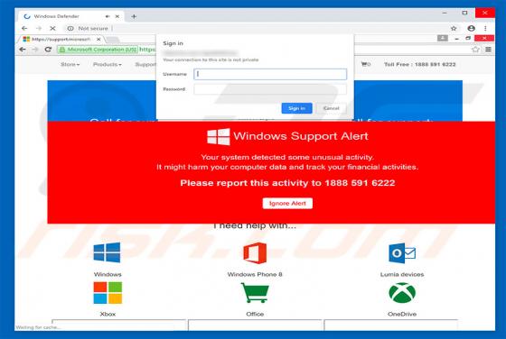 Please Report This Activity POP-UP Scam