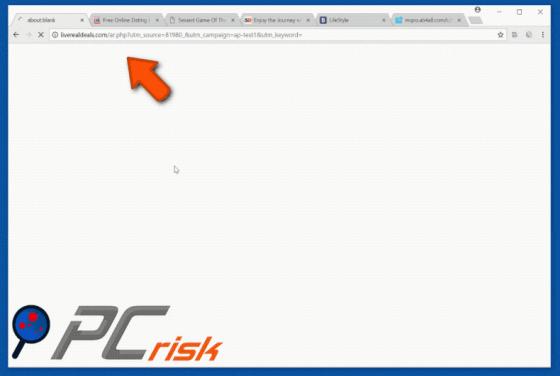 Liverealdeals.com POP-UP Redirect
