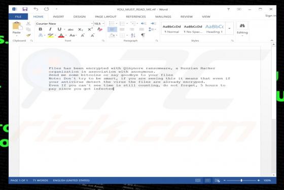Qinynore Ransomware