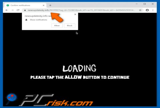 Newsupdatesky.info POP-UP Redirect