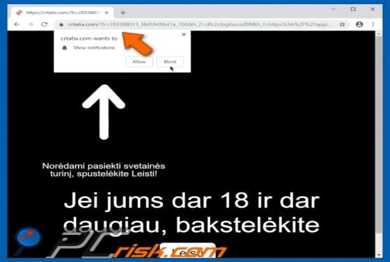Crtatix.com POP-UP Redirect