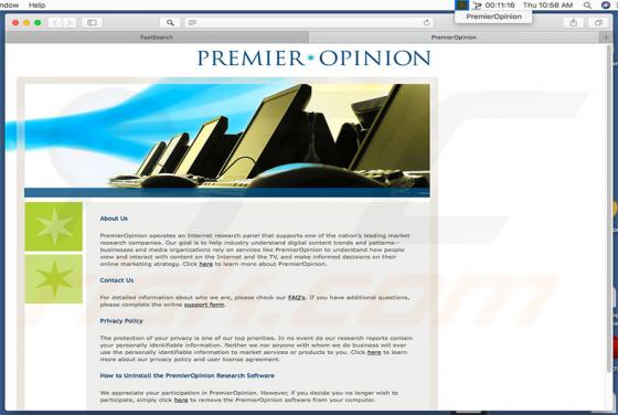 PremierOpinion Unwanted Application (Mac)