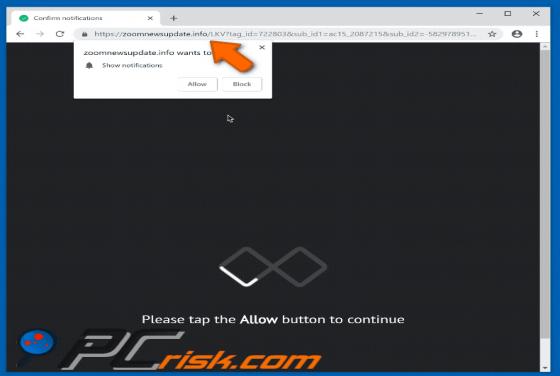 Zoomnewsupdate.info POP-UP Redirect