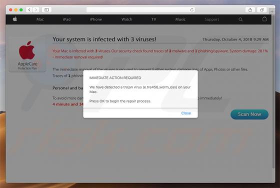 Your Mac Might Be Infected! POP-UP Scam (Mac)