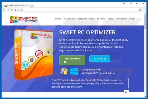 Swift PC Optimizer Unwanted Application