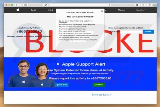 Apple Support Alert POP-UP Scam (Mac)