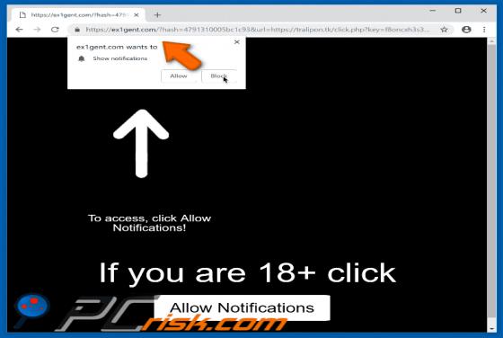 Ex1gent.com POP-UP Redirect