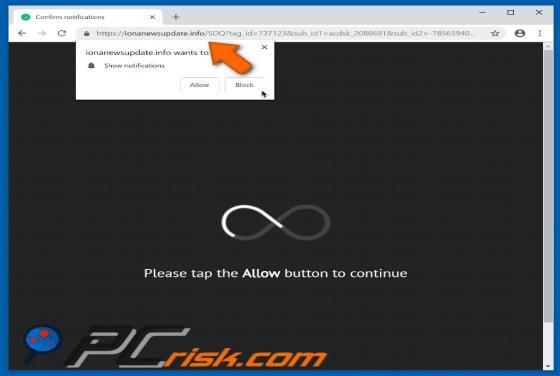 Ionanewsupdate.info POP-UP Redirect