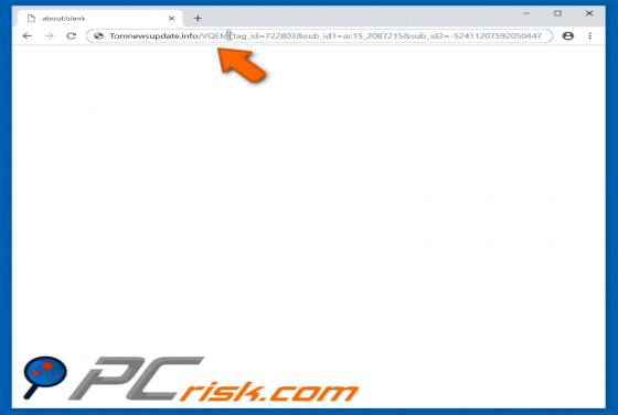 Tomnewsupdate.info POP-UP Redirect