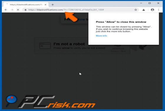 Blastnotificationx.com POP-UP Redirect