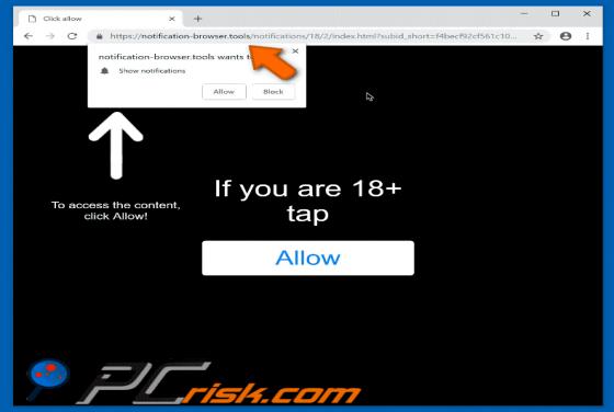 Notification-browser.tools POP-UP Redirect