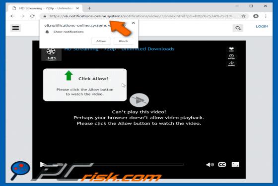 Notifications-online.systems POP-UP Redirect