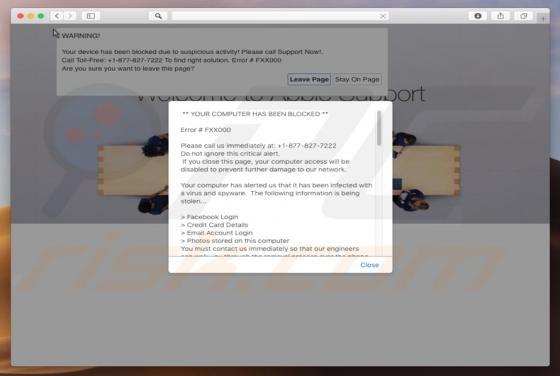 Error FXX000 POP-UP Scam (Mac)