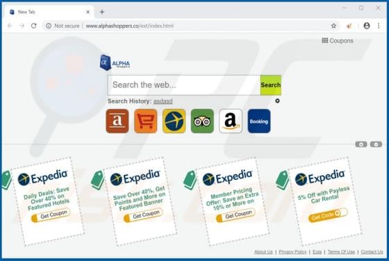 Alphashoppers.co Redirect