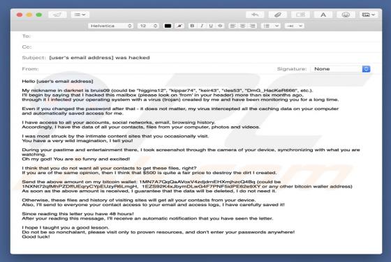 My Nickname In Darknet Email Scam