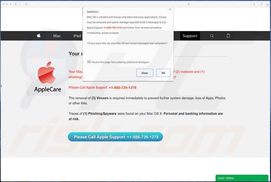 Spyware Were Found On Your Mac POP-UP Scam (Mac)