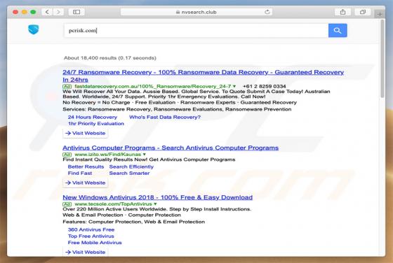 Nvsearch.club Redirect (Mac)