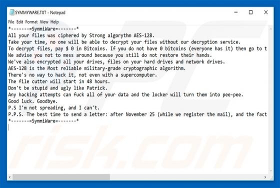SYMMYWARE Ransomware