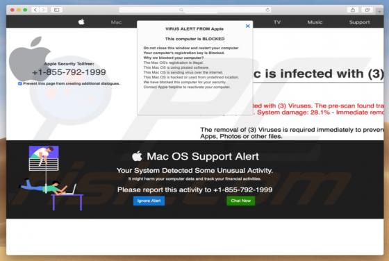 Mac OS Support Alert POP-UP Scam (Mac)