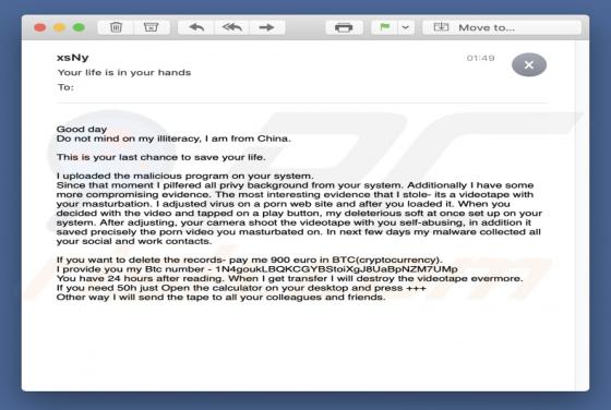 Last Chance To Save Your Life Email Scam