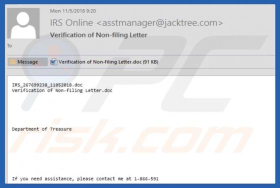 IRS Online Email Virus