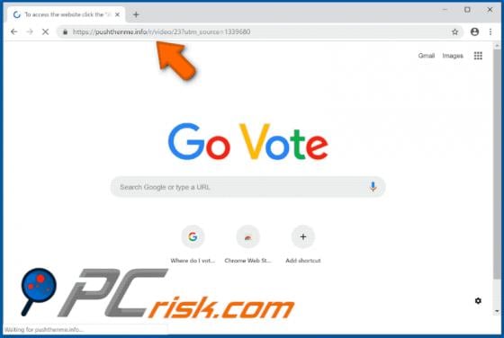 Pushthenme.info POP-UP Redirect