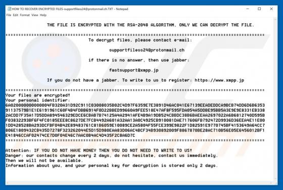 Supportfiless24 Ransomware